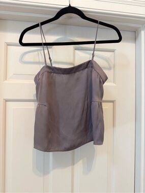 House of Harlow 1960 Lavender Gray Satin Spaghetti Strap Cami